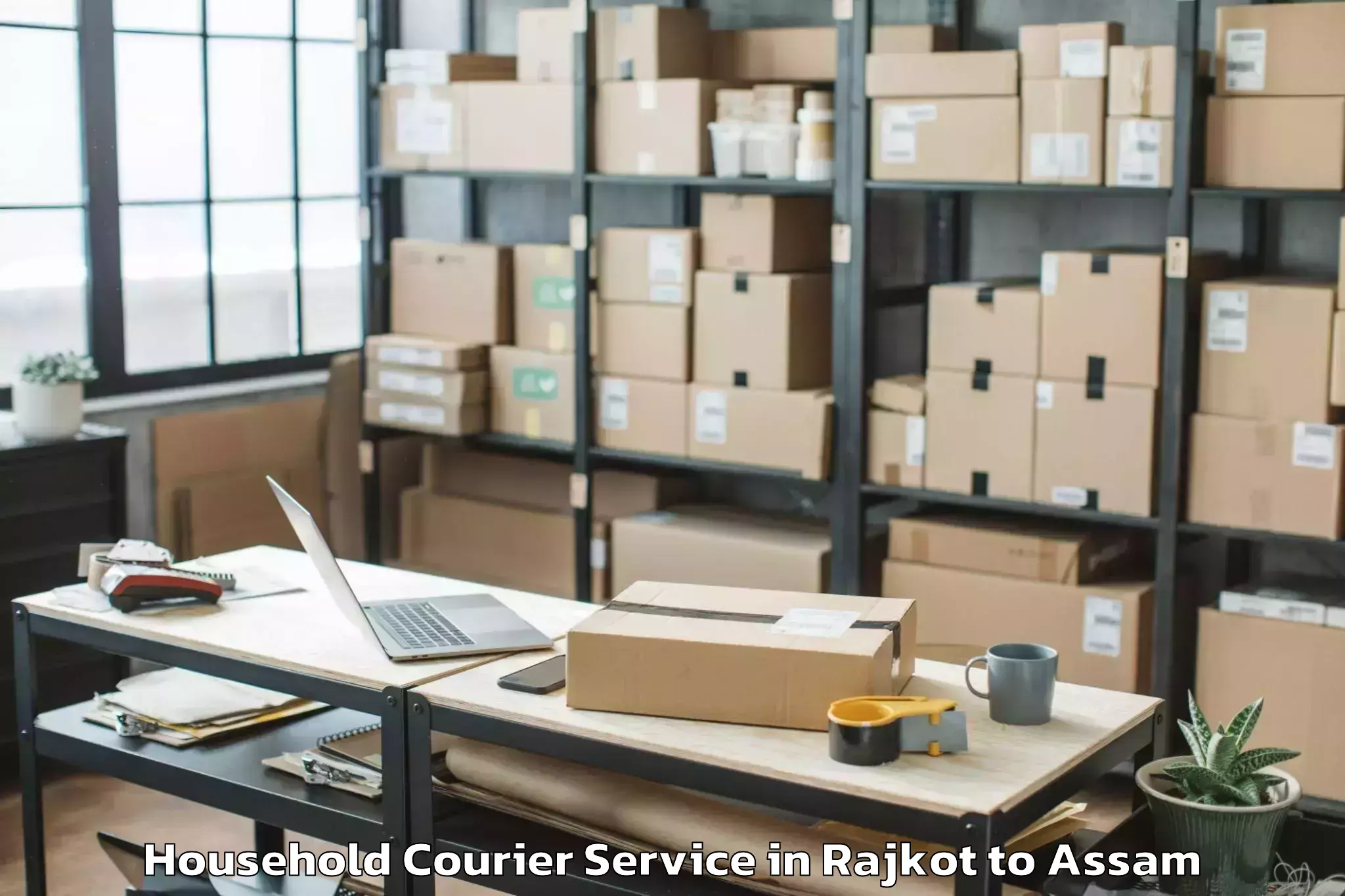 Hassle-Free Rajkot to Puranigudam Household Courier